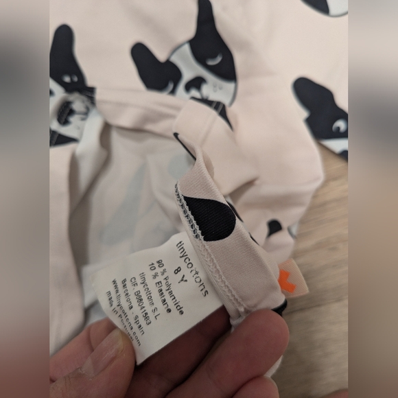 8Y Tiny Cottons French bulldog pattern 🐶 swim rash guard Long sleeves - Picture 2 of 7